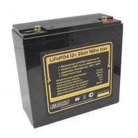 Аккумулятор LiFePO4 12v30ah 180w max пластик